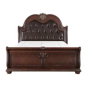 Home Elegance Cavalier Cherry Queen Sleigh Bed