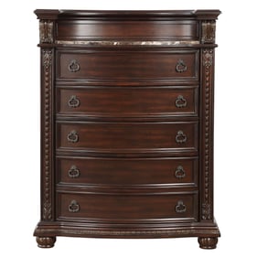 Home Elegance Cavalier Cherry Marble Insert Chest