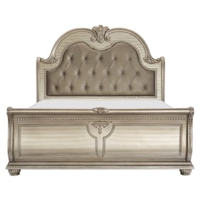 Home Elegance Cavalier Gold Silver Champagne Queen Bed