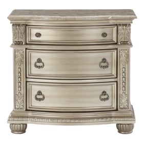 Home Elegance Cavalier Gold Silver Champagne Night Stand