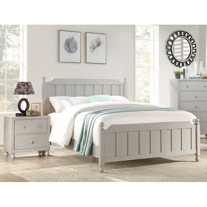 Home Elegance Wellsummer Gray 2pc Bedroom Set with Twin Bed HE-1803-BR-S1