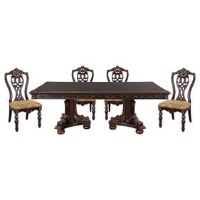 Home Elegance Catalonia Cherry 5pc Dining Room Set