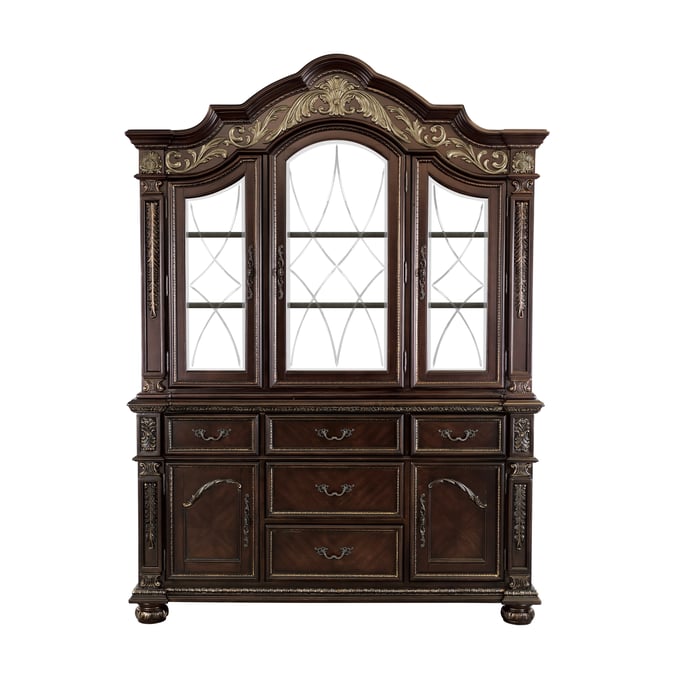 Home Elegance Catalonia Cherry Buffet and Hutch HE-1824-50-SET