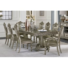 Home Elegance Catalonia Gold Silver Champagne 7pc Dining Room Set