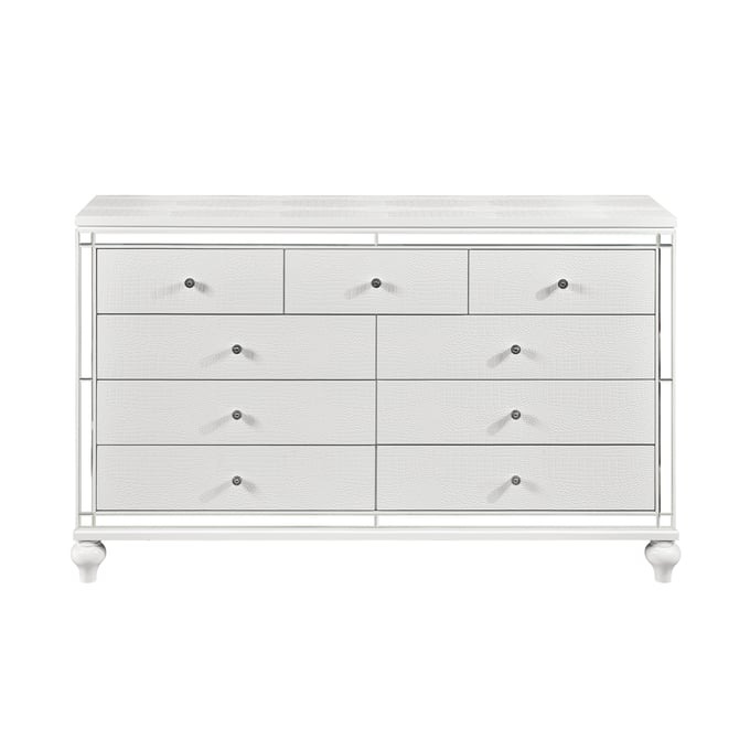 Home Elegance Alonza White Gold Silver Champagne Dresser HE-1845-5