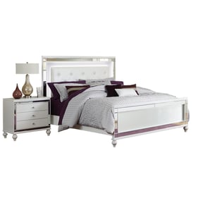 Home Elegance Alonza White 2pc Bedroom Set with Queen Bed