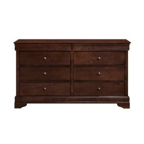 Home Elegance Abbeville Brown Cherry Two Hidden Drawers Dresser