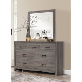 Home Elegance Waldorf Dark Gray Dresser and Mirror