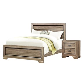 Home Elegance Beechnut Elm 2pc Bedroom Set with King Bed