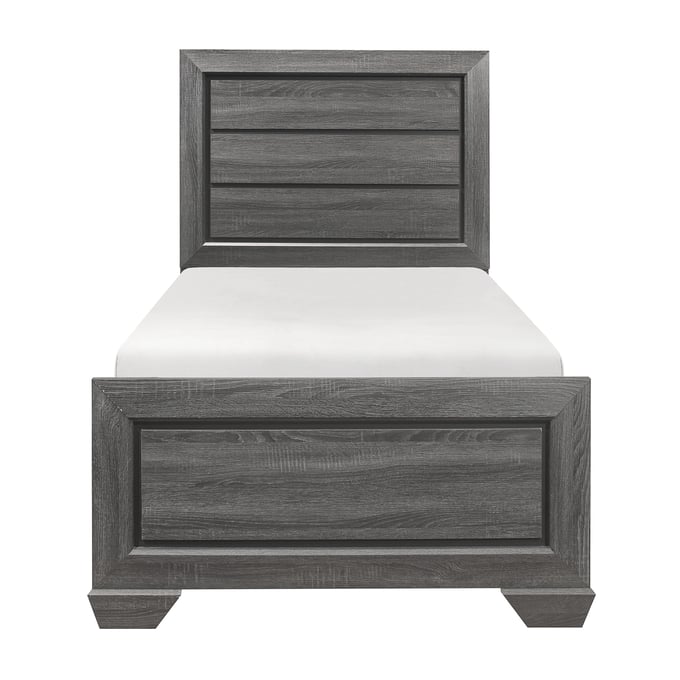 Home Elegance Beechnut Gray Natural Twin Bed HE-1904TGY-1