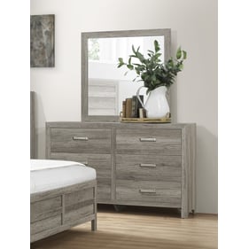 Home Elegance Mandan Gray Dresser And Mirror