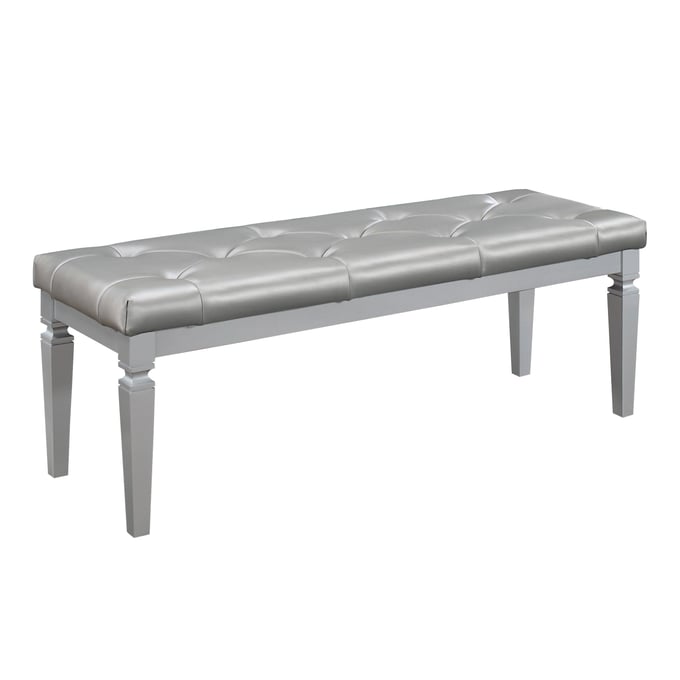 Home Elegance Allura Gold Silver Champagne Bed Bench HE-1916-FBH