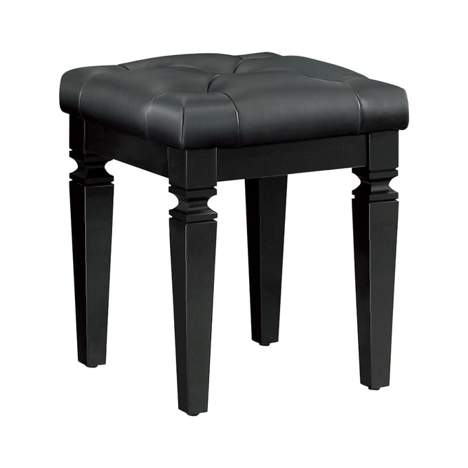 Home Elegance Allura Black Vanity Stool HE-1916BK-14