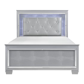 Home Elegance Allura Gold Silver Champagne LED Lighting Full Bed