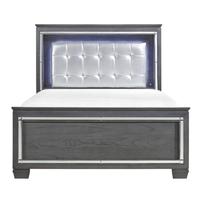 Home Elegance Allura Gray LED Lighting King Bed HE-1916KGY-1EK