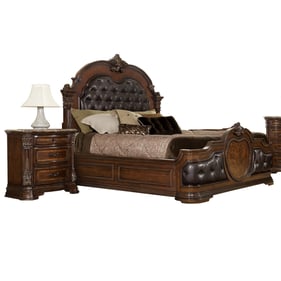 Home Elegance Antoinetta Cherry 4pc Bedroom Set With Queen Bed