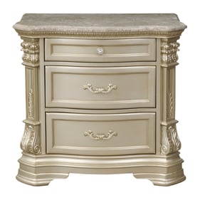 Home Elegance Antoinetta Gold Silver Champagne Night Stand