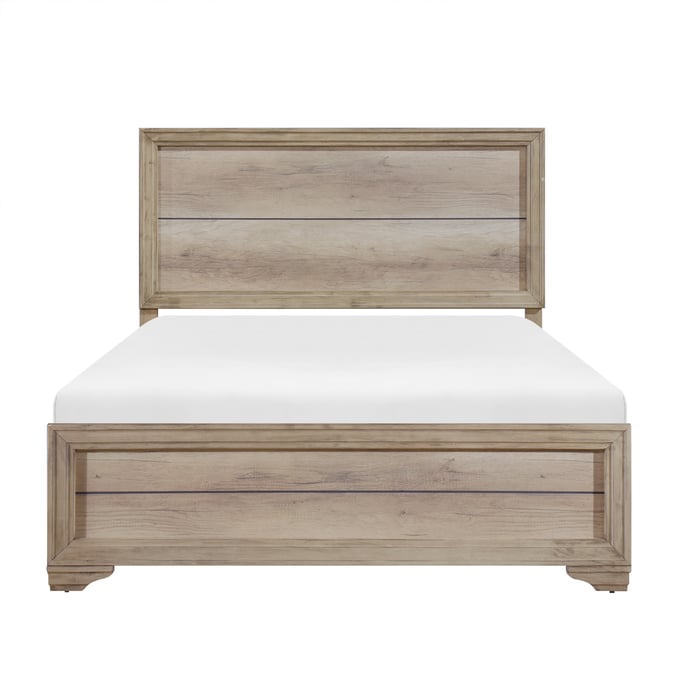 Home Elegance Lonan Natural Queen Bed HE-1955-1