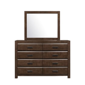 Home Elegance Erwan Espresso Dresser and Mirror