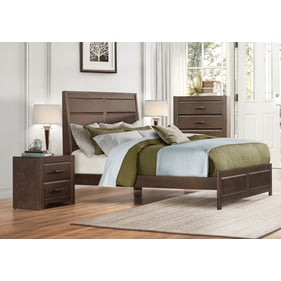 Home Elegance Erwan Espresso 2pc Bedroom Set With Queen Bed