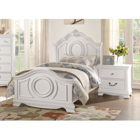 Home Elegance Lucida White 4pc Bedroom Set With Full Bed