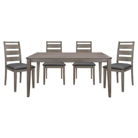 Home Elegance Woodrow Gray Metal 5pc Dining Room Set