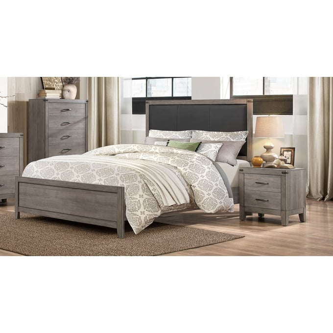 Home Elegance Woodrow 2pc Bedroom Set with Full Bed HE-2042-BR-S2