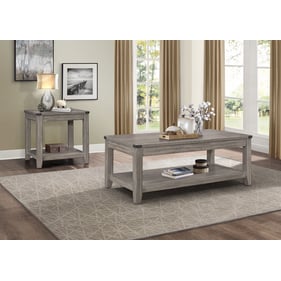 Home Elegance Woodrow Gray 3pc Coffee Table Set