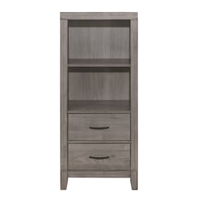 Home Elegance Woodrow Gray Pier Tower Nightstand