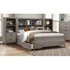 Home Elegance Woodrow 2pc Bedroom Set with Twin Storage Bed and Pier Nights...