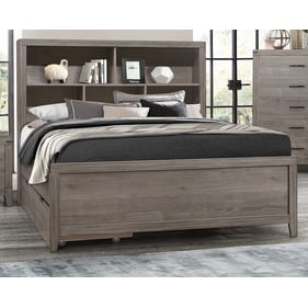 Home Elegance Woodrow Gray Queen Platform Storage Bed