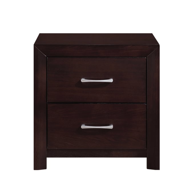 Home Elegance Edina Espresso Cherry Night Stand HE-2145-4