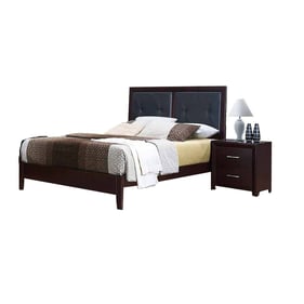 Home Elegance Edina Espresso 2pc Bedroom Set with Queen Bed