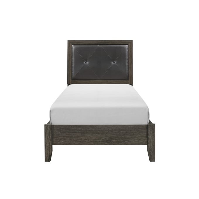 Home Elegance Edina Brown Gray Twin Bed HE-2145TNP-1