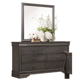 Home Elegance Mayville Stained Grey Dresser and Mirror