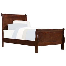 Home Elegance Mayville Brown Cherry 4pc Bedroom Set With Twin Bed