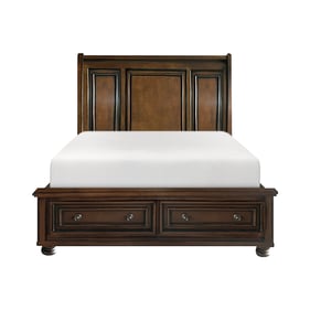 Home Elegance Cumberland Brown Queen Sleigh Storage Bed