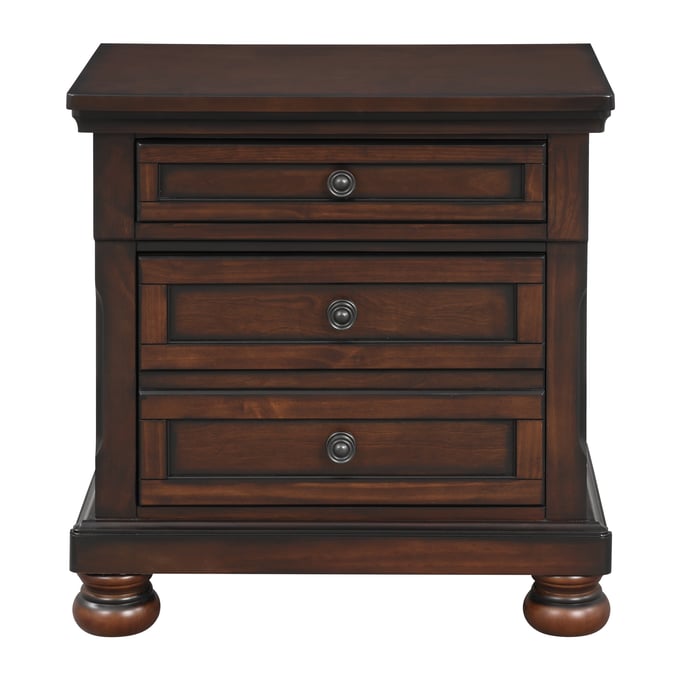 Home Elegance Cumberland Brown Hidden Drawer Night Stand HE-2159-4