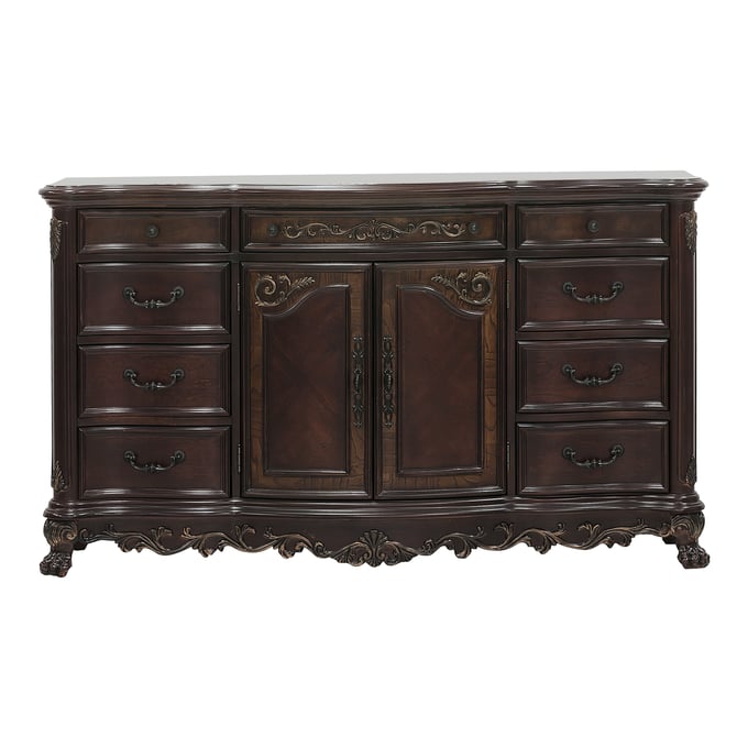 Home Elegance Deryn Park Cherry Metallic Dresser HE-2243-5