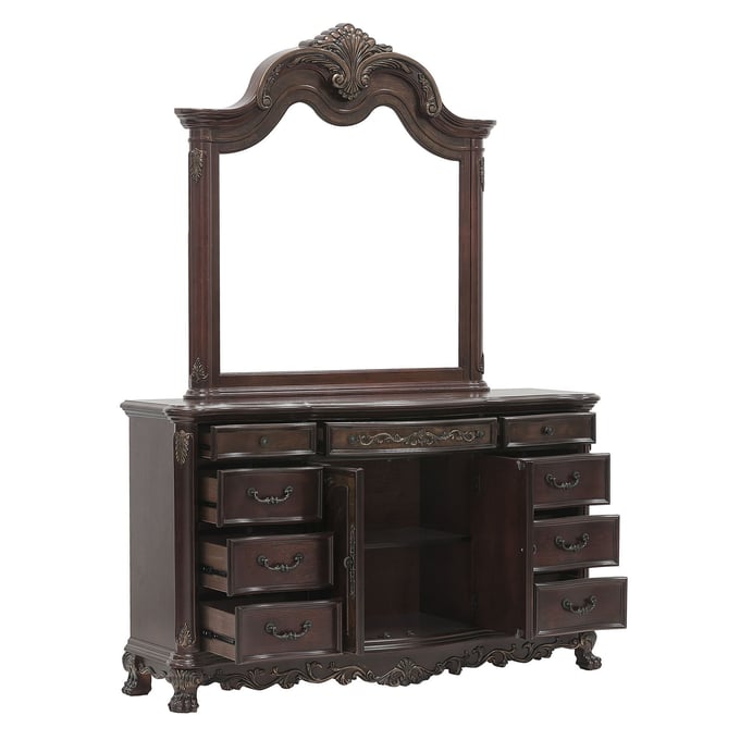 Home Elegance Deryn Park Dresser and Mirror HE-2243-DRMR