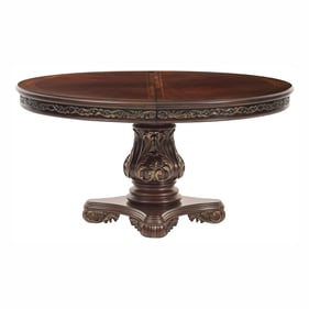 Home Elegance Deryn Park Cherry Round Oval Dining Table