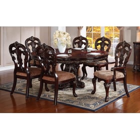 Home Elegance Deryn Park Cherry 7pc Dining Room Set With 2 Arm Chairs