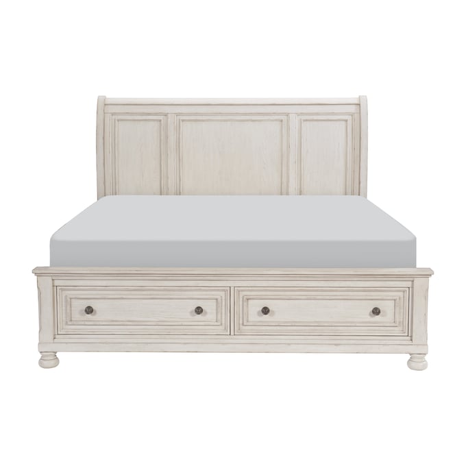 Home Elegance Bethel White King Drawer Bed HE-2259KW-1EK