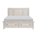 (3) Queen Platform Bed with Footboard Storage