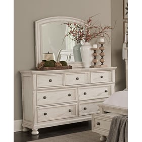 Home Elegance Bethel White Dresser And Mirror