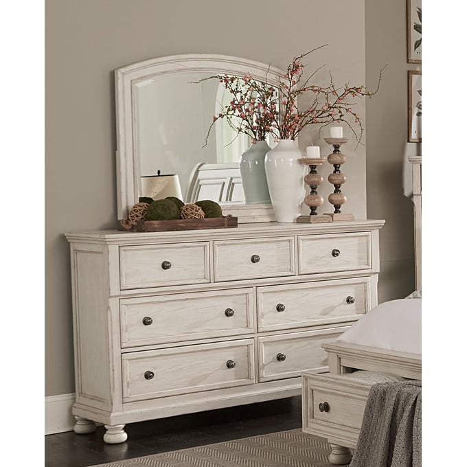 Home Elegance Bethel White Dresser And Mirror HE-2259W-DRMR