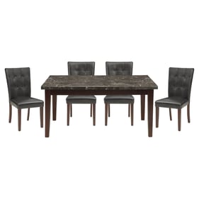 Home Elegance Decatur Espresso Brown Gray 5pc Dining Room Set