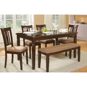 Home Elegance Devlin Espresso 6pc Dining Room Set With Bench