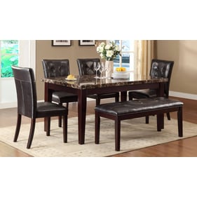 Home Elegance Teague Espresso Brown 6pc Dining Room Set