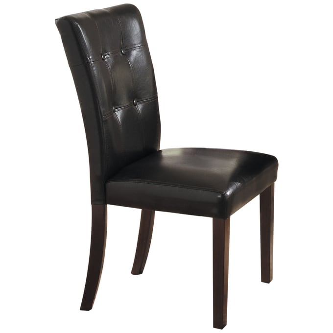 2 Home Elegance Hahn Brown Espresso Side Chairs HE-2544S